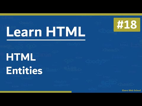 Learn HTML In Arabic 2021 - #18 - HTML Entities